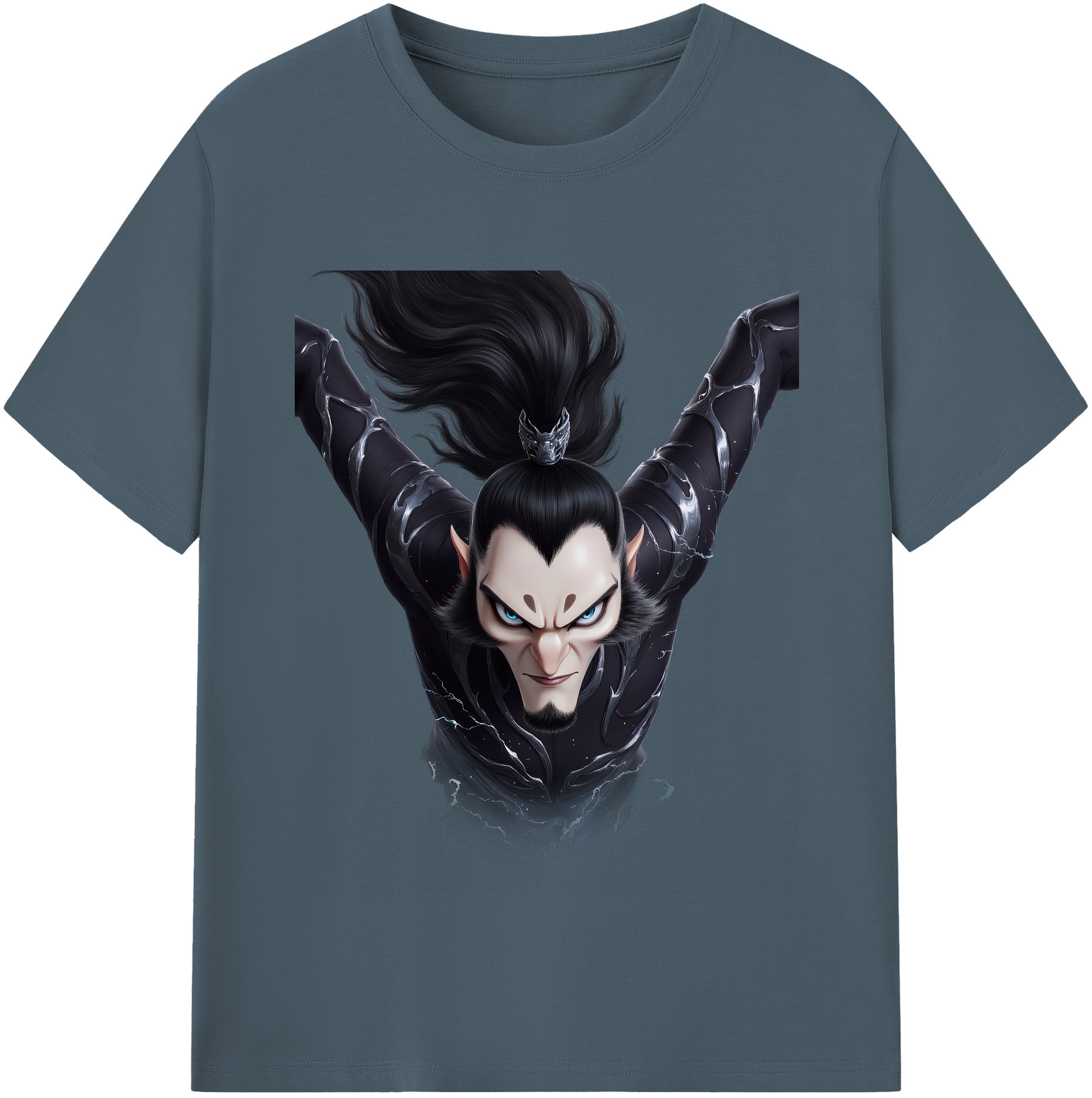 （画像用） Ne Zha 2 ナタ 魔童の大暴れ 綿100％半袖Tシャツ（フロントプリント）
